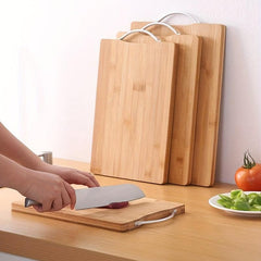 Wooden Cutting Board Butcher Block with Handle for Home