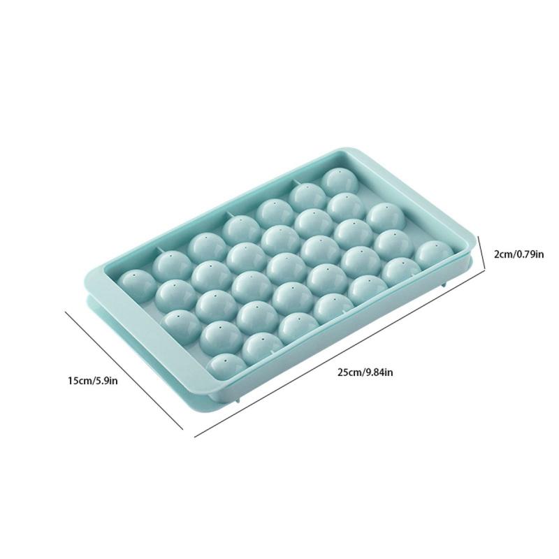 Ice Tray Spherical Freezer Ice Cube Mold with Lid - Round Ice Ball Maker