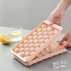 Ice Tray Spherical Freezer Ice Cube Mold with Lid - Round Ice Ball Maker