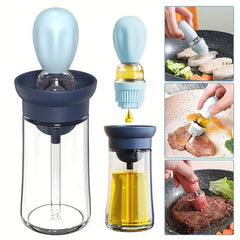 Silicone Bottle with Brush for Cooking Grilling BBQ Kitchen