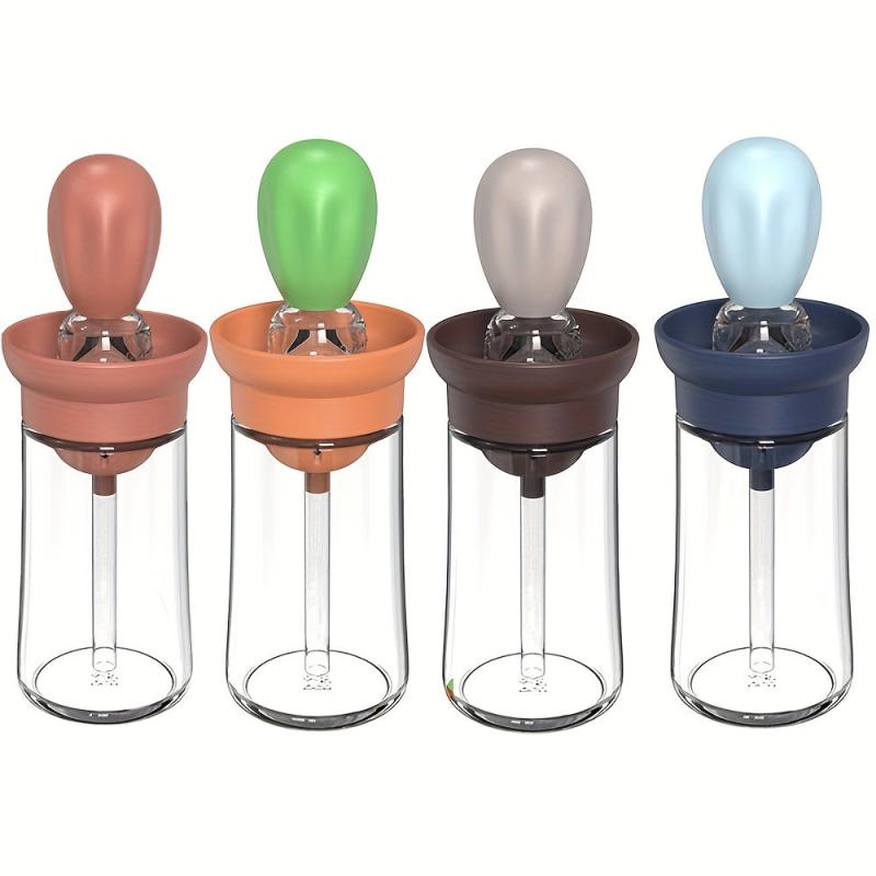 Silicone Bottle with Brush for Cooking Grilling BBQ Kitchen