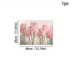 Silicone Drain Mat Flower Pattern Absorbent Drying Pad