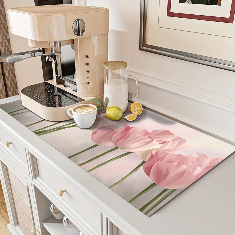 Silicone Drain Mat Flower Pattern Absorbent Drying Pad