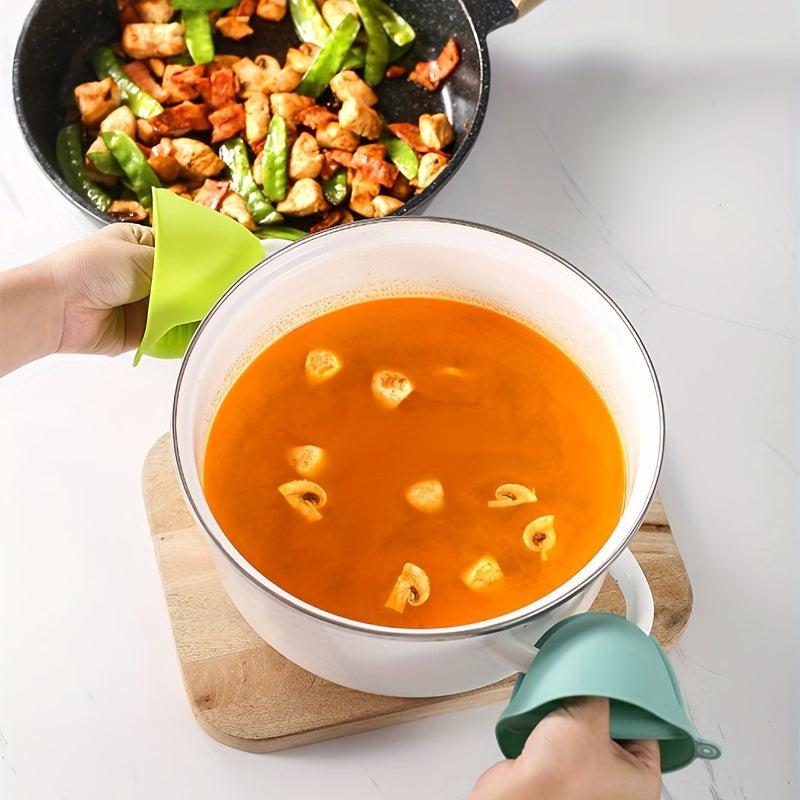 1pc Silicone Insulated Gloves Thick Baking Gloves Christmas Gift Heat Insulation