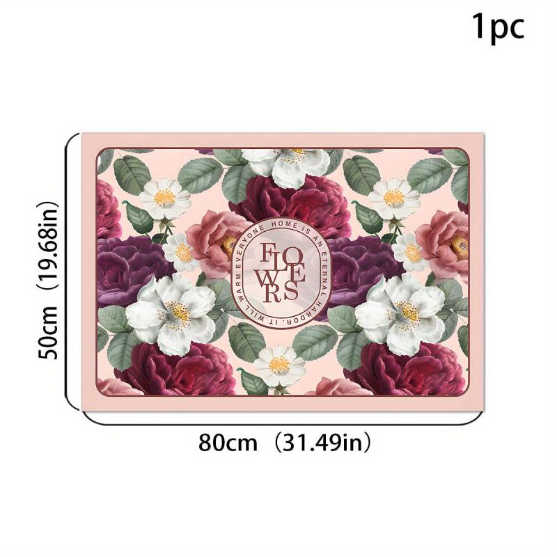 Silicone Drying Mat Floral Pattern Absorbent Pad