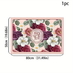 Silicone Drying Mat Floral Pattern Absorbent Pad