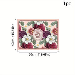 Silicone Drying Mat Floral Pattern Absorbent Pad
