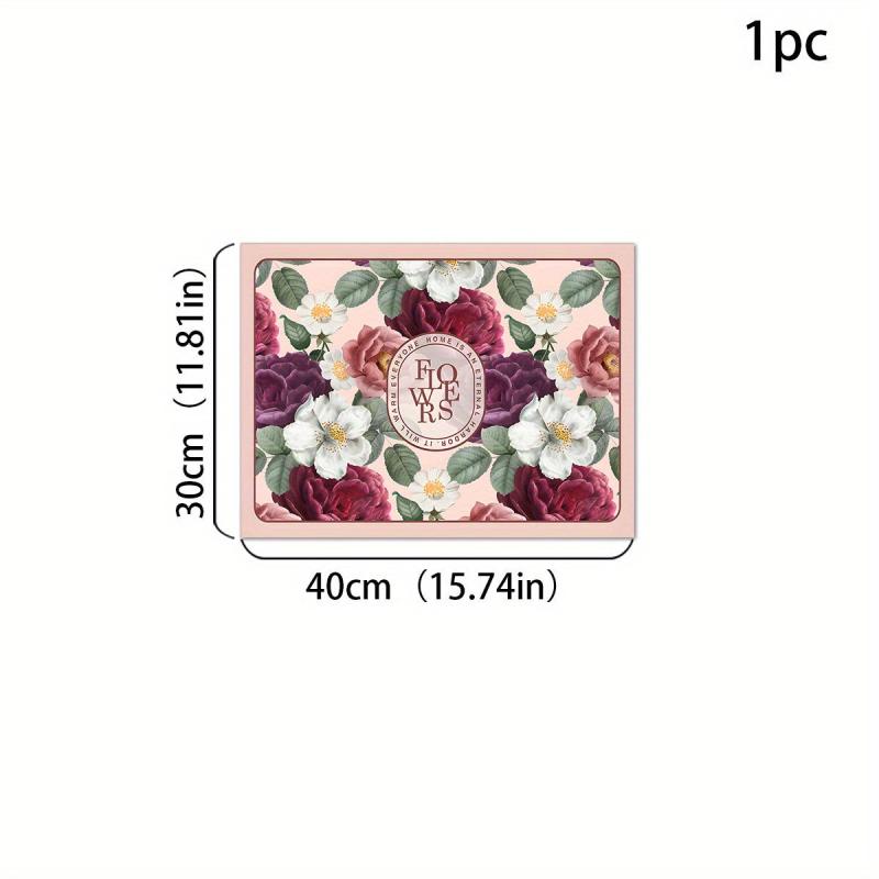 Silicone Drying Mat Floral Pattern Absorbent Pad