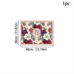 Silicone Drying Mat Floral Pattern Absorbent Pad