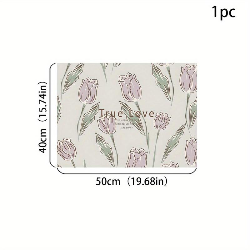 Tulip Flower Dish Drying Pad Absorbent Mat