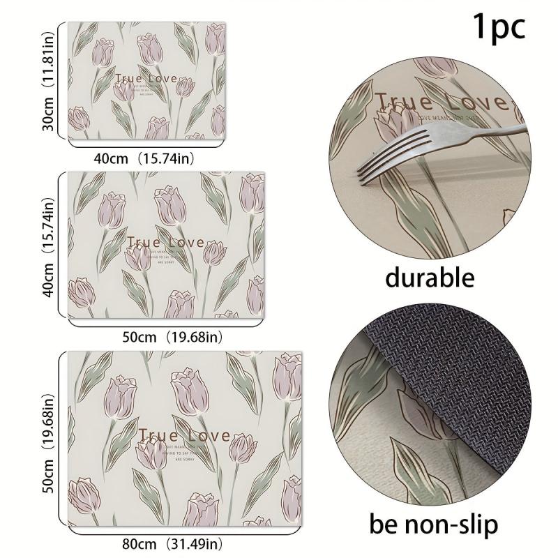 Tulip Flower Dish Drying Pad Absorbent Mat