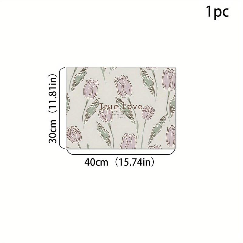 Tulip Flower Dish Drying Pad Absorbent Mat