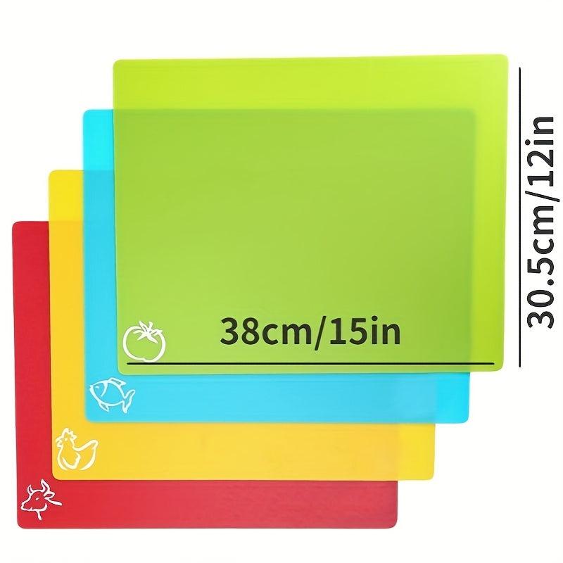 4pcs Flexible Non-Slip Chopping Boards