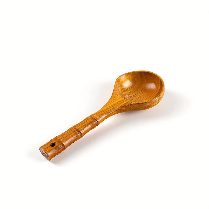 Long Handle Wooden Watering Spoon Kitchen Tool