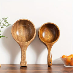 Long Handle Wooden Watering Spoon Kitchen Tool