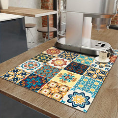 Silicone Drain Mat Flower Pattern Drying Pad Absorbent Tableware Sink Pad