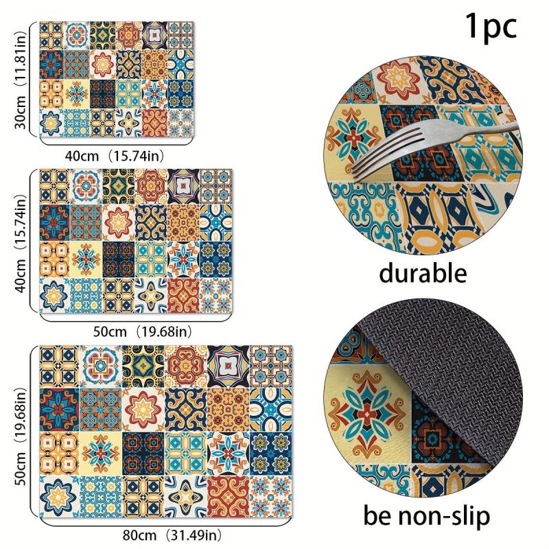 Silicone Drain Mat Flower Pattern Drying Pad Absorbent Tableware Sink Pad