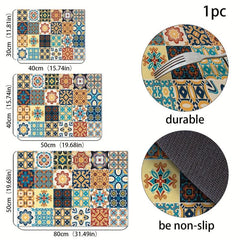 Silicone Drain Mat Flower Pattern Drying Pad Absorbent Tableware Sink Pad