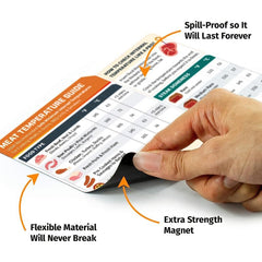 BBQ Meat Temp Chart Magnet Perfect for Grilling, Carnivore Diet