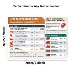 BBQ Meat Temp Chart Magnet Perfect for Grilling, Carnivore Diet