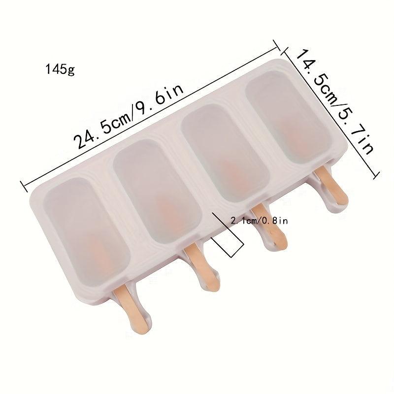 4 Even Diamond Shaped Silicone Mold for Homemade Ice Pops