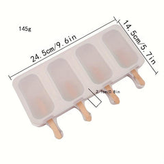4 Even Diamond Shaped Silicone Mold for Homemade Ice Pops