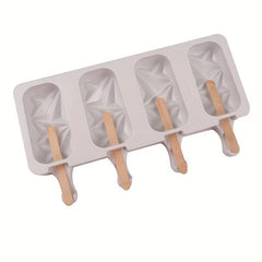 4 Even Diamond Shaped Silicone Mold for Homemade Ice Pops
