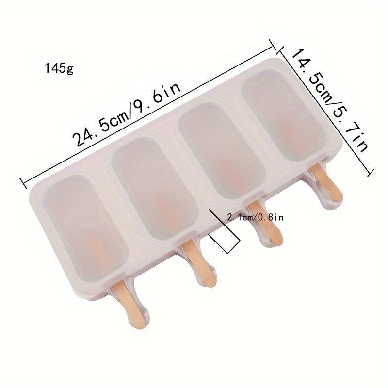 4 Even Diamond Shaped Silicone Mold for Homemade Ice Pops