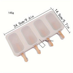 4 Even Diamond Shaped Silicone Mold for Homemade Ice Pops