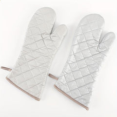 Polyester Oven Mitts Heat Resistant Double Layer Baking Insulation Gloves