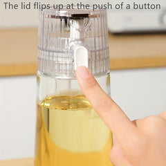 Glass Olive Oil Soy Sauce Vinegar Dispenser Kitchen Storage Bottle