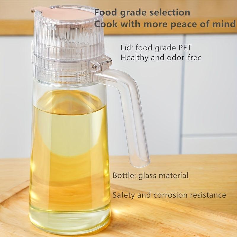 Glass Olive Oil Soy Sauce Vinegar Dispenser Kitchen Storage Bottle