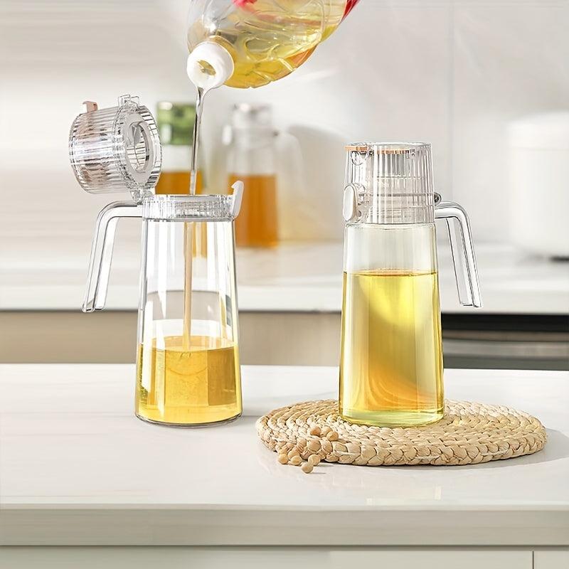 Glass Olive Oil Soy Sauce Vinegar Dispenser Kitchen Storage Bottle