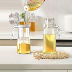Glass Olive Oil Soy Sauce Vinegar Dispenser Kitchen Storage Bottle