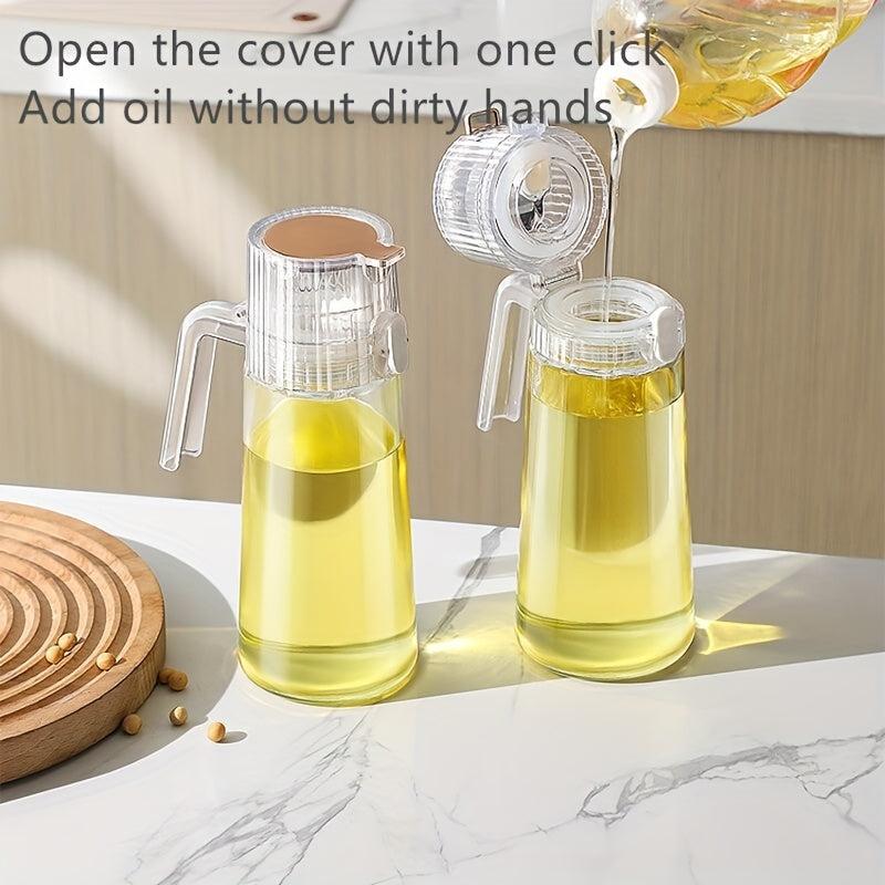 Glass Olive Oil Soy Sauce Vinegar Dispenser Kitchen Storage Bottle