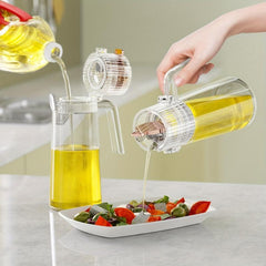Glass Olive Oil Soy Sauce Vinegar Dispenser Kitchen Storage Bottle