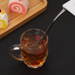 1pc Reusable Straw Spoon Stainless Steel Spoon Straws