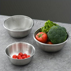 304 Stainless Steel Kitchen Washing Basket Drainage Basin 16 Mesh Rice Basket