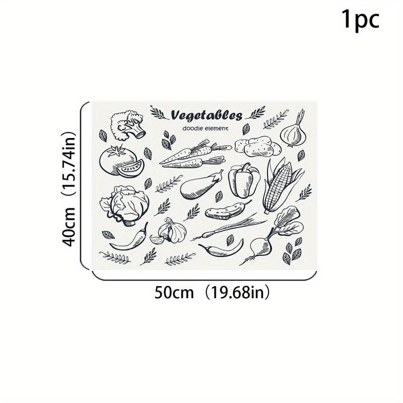 Silicone Drain Mat Vegetable Pattern Absorbent Drying Mat
