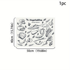 Silicone Drain Mat Vegetable Pattern Absorbent Drying Mat