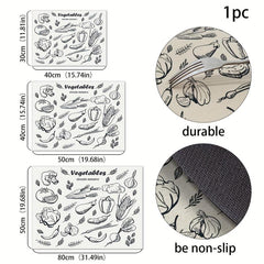 Silicone Drain Mat Vegetable Pattern Absorbent Drying Mat