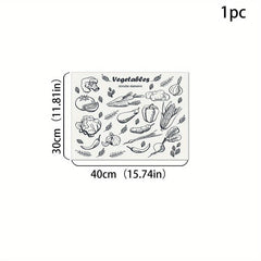 Silicone Drain Mat Vegetable Pattern Absorbent Drying Mat