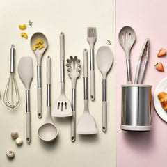 12pcs Silicone Kitchen Utensils Set Non-stick Cooking Spatula Spoon Brush
