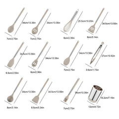 12pcs Silicone Kitchen Utensils Set Non-stick Cooking Spatula Spoon Brush