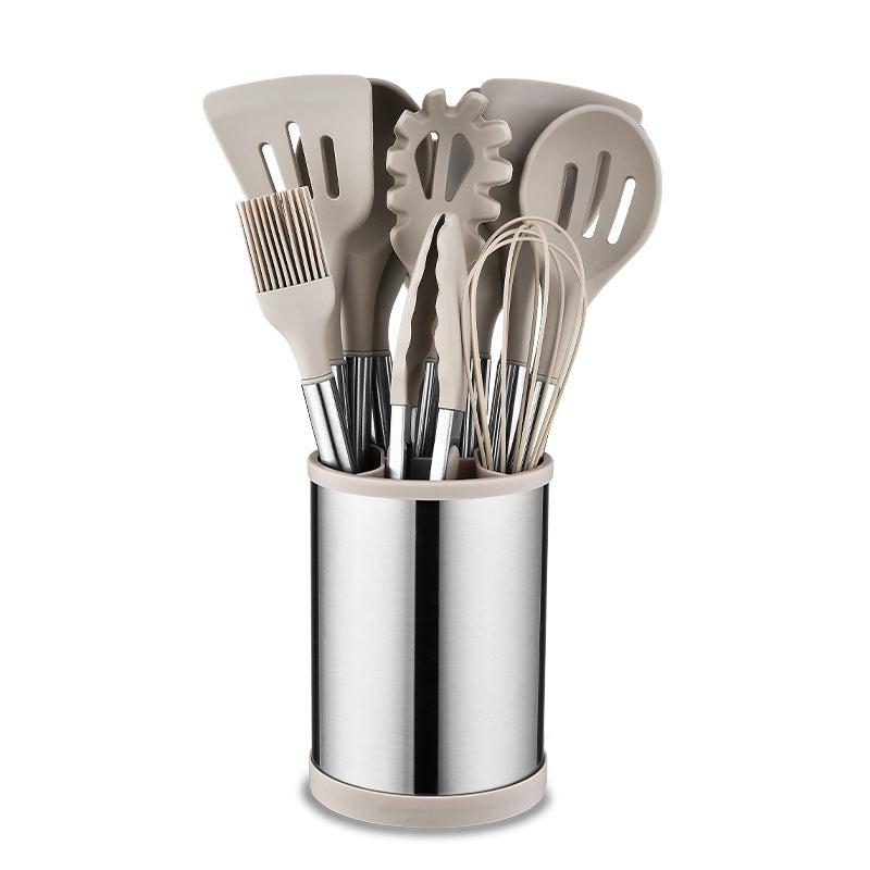 12pcs Silicone Kitchen Utensils Set Non-stick Cooking Spatula Spoon Brush