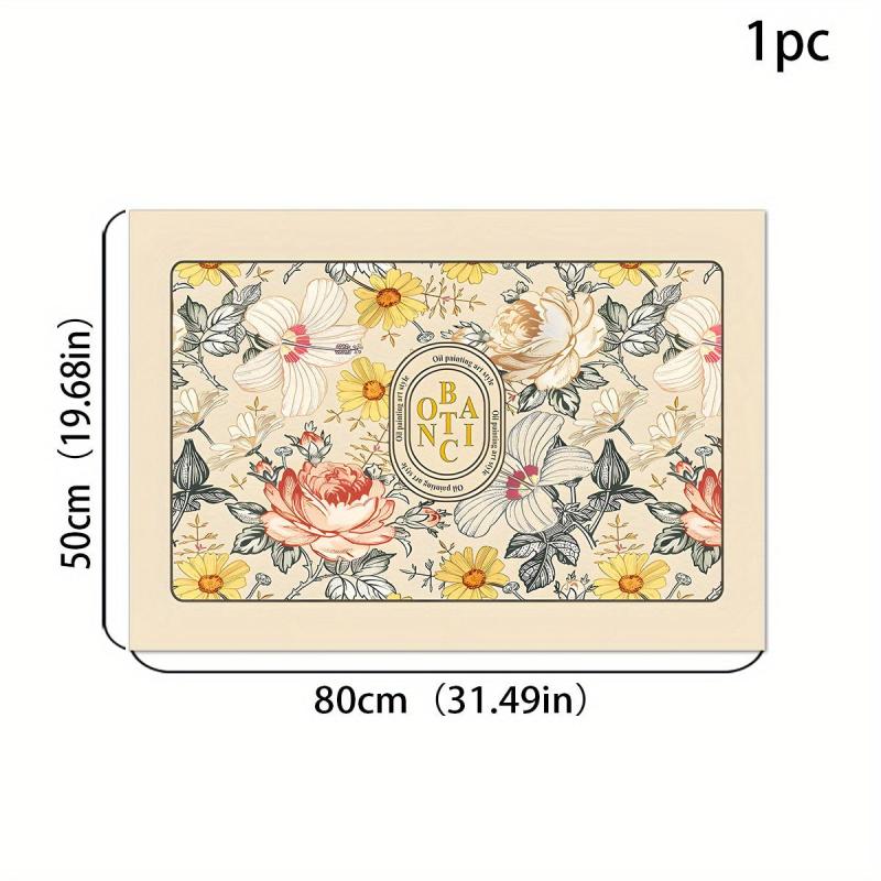 Silicone Drain Mat Flower Pattern Drying Pad Absorbent Tableware Sink Drain Pad