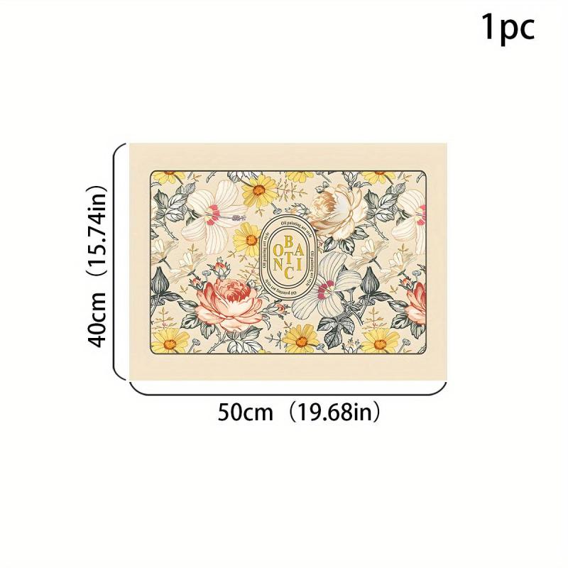 Silicone Drain Mat Flower Pattern Drying Pad Absorbent Tableware Sink Drain Pad