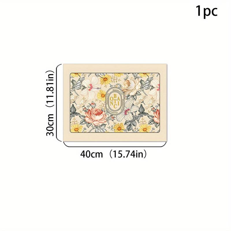Silicone Drain Mat Flower Pattern Drying Pad Absorbent Tableware Sink Drain Pad