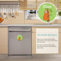 Dishwasher Magnet Clean Dirty Sign Double Sided Universal