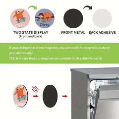 1pc Double Sided Dishwasher Magnet Clean Dirty Sign